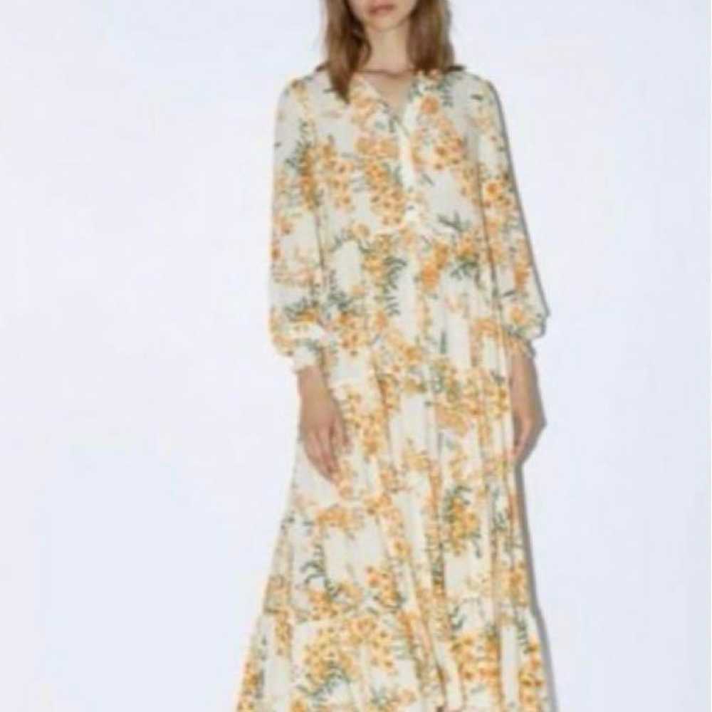 【ZARA】Flower Petal Tiered Dress - image 1