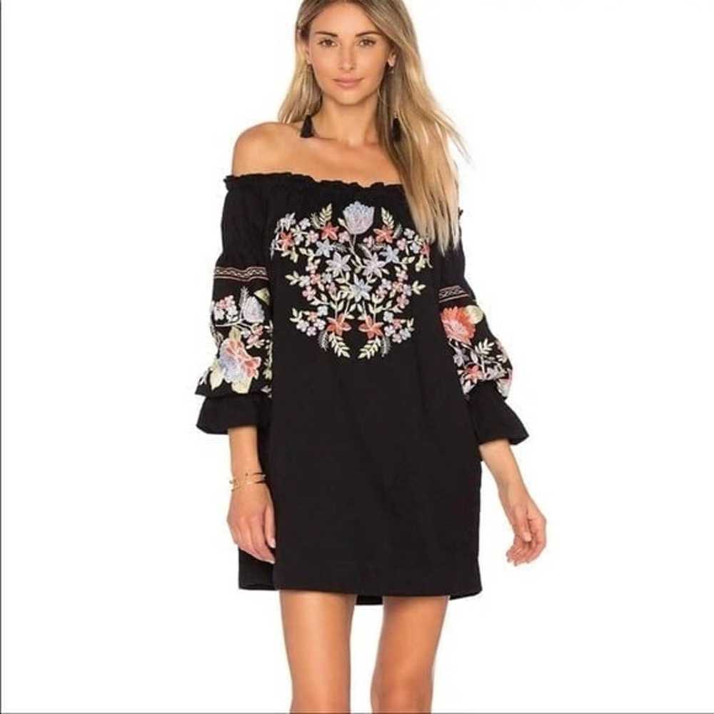 Free People Fleur Du Jour Embroidered Mini Dress … - image 1