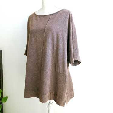 Ischiko Oska Heathered Brown Lagenlook Stretchy T… - image 1