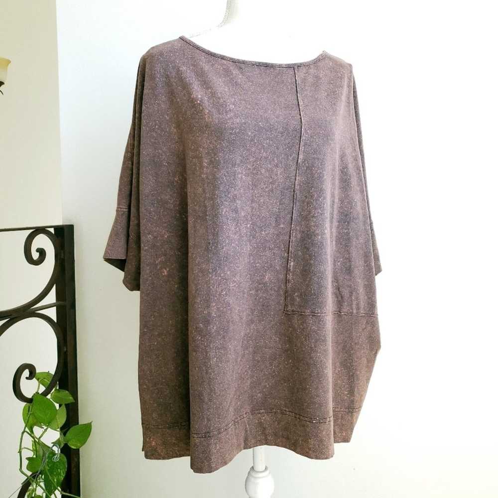 Ischiko Oska Heathered Brown Lagenlook Stretchy T… - image 2