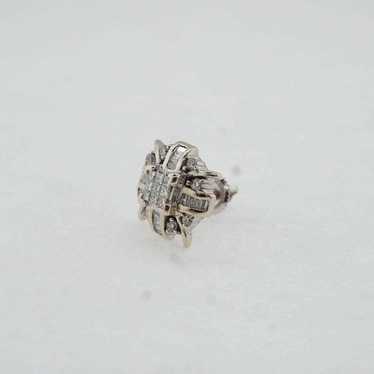 Estate Sale Diamond Stud Earrings 0.71 TCW 14k Wh… - image 1