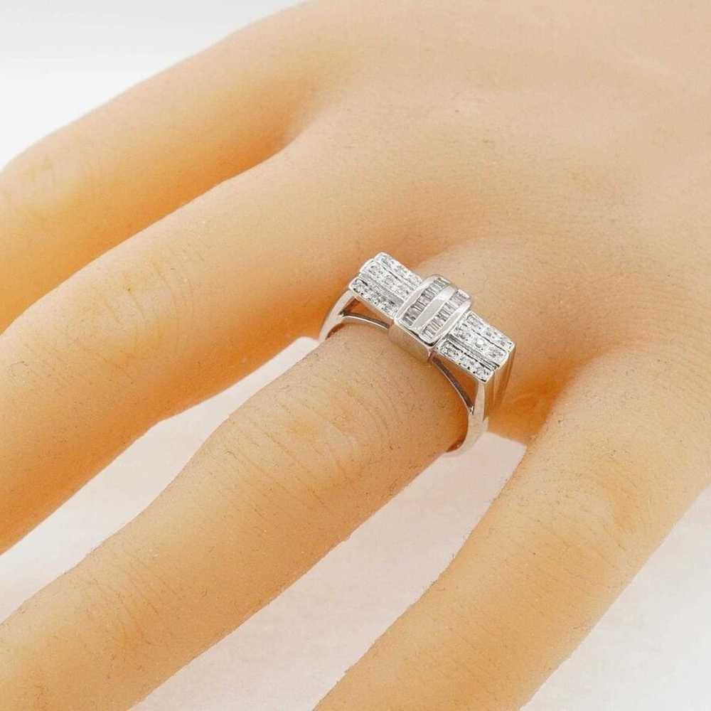 14k Estate White Gold Diamond Ring 0.36 TCW Vinta… - image 3