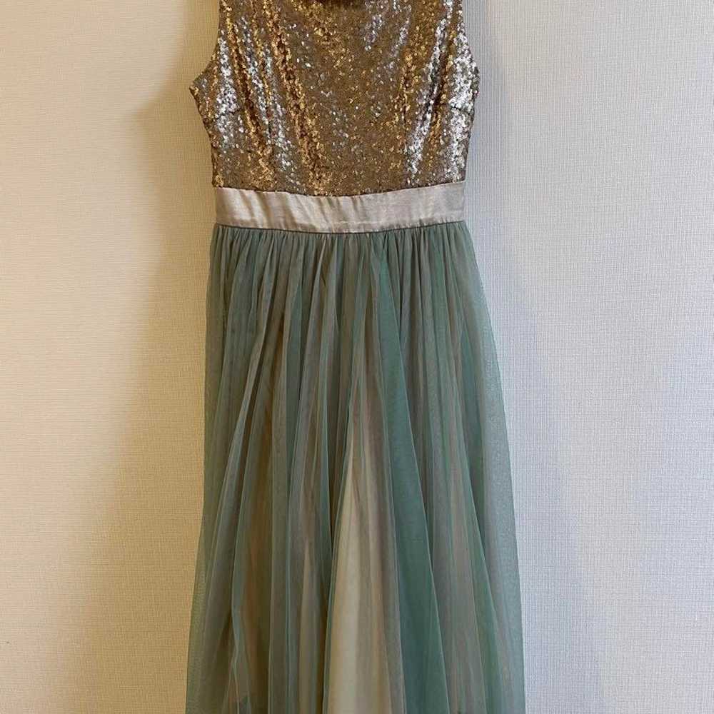 Gold Sequin Mint Green Dress - image 6