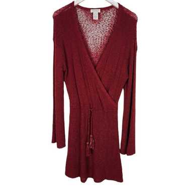 LSPACE Topanga Sweater Knit Cover-Up Wrap Dress L… - image 1