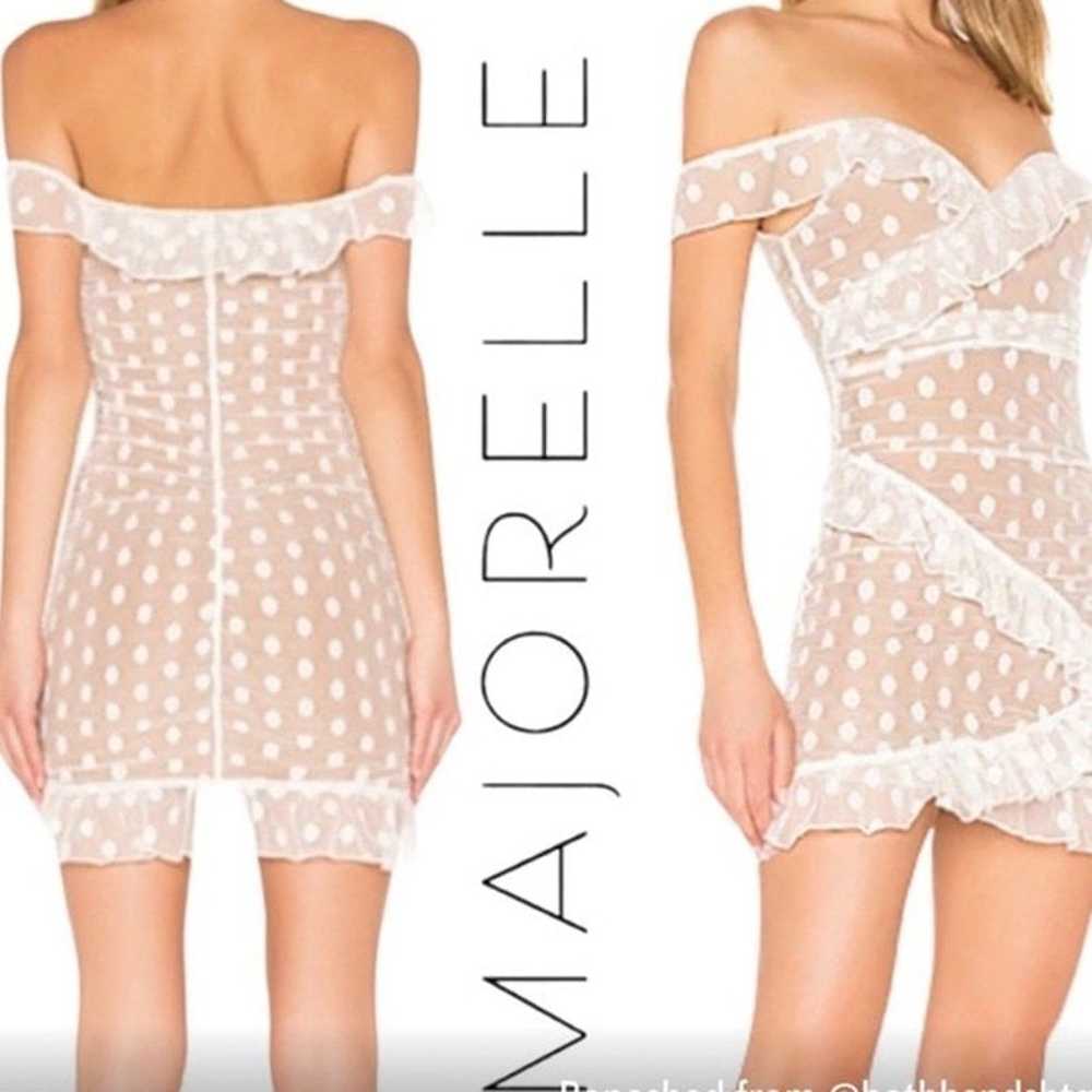 MAJORELLE Bandit Dress in White Sz Small Polka Dot - image 4