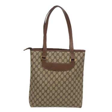 Gucci Gg Canvas Brown Canvas Tote Bag (Pre-Owned) - image 1