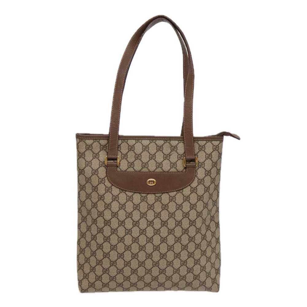 Gucci Gg Canvas Brown Canvas Tote Bag (Pre-Owned) - image 2