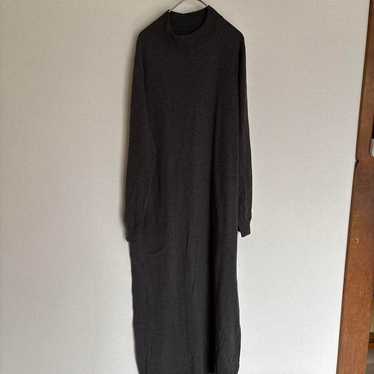 Dark Gray L Size Long Knit Dress