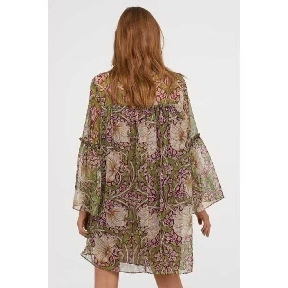 H&M X Morris & Co. Chiffon Printed Shift Dress Gr… - image 2