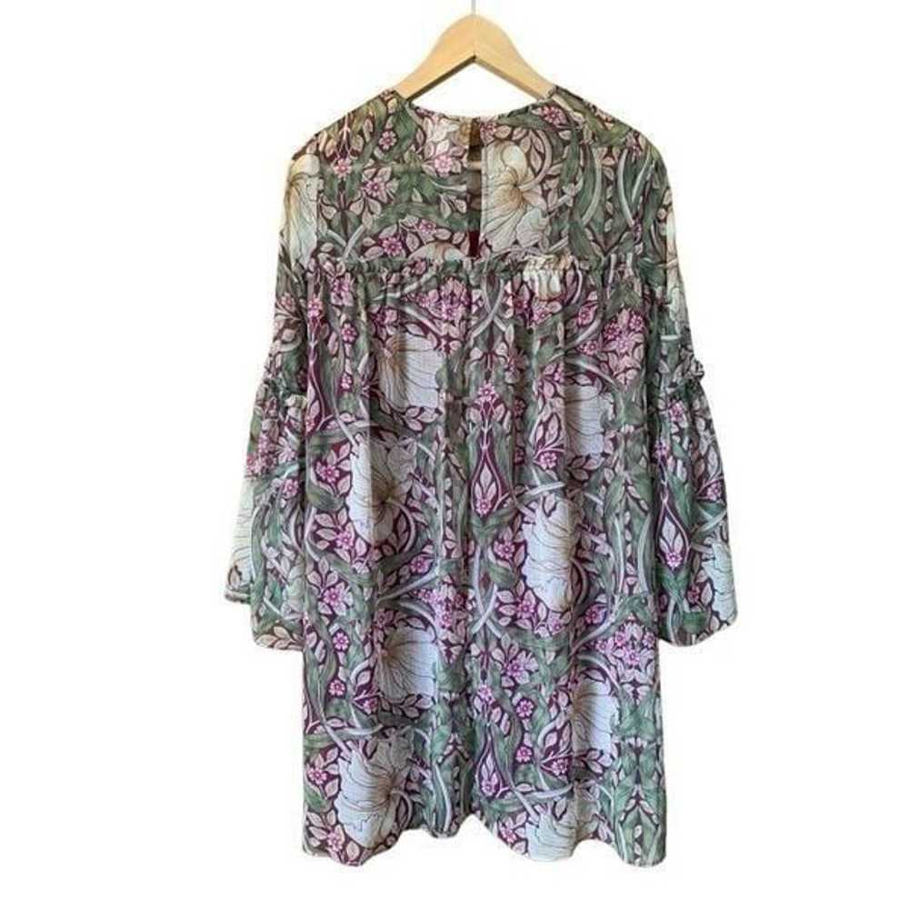 H&M X Morris & Co. Chiffon Printed Shift Dress Gr… - image 5