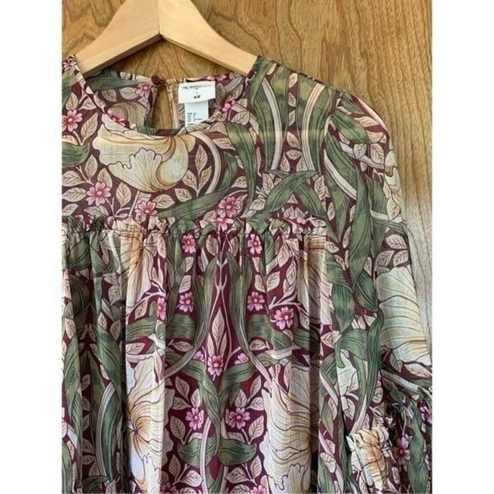 H&M X Morris & Co. Chiffon Printed Shift Dress Gr… - image 6