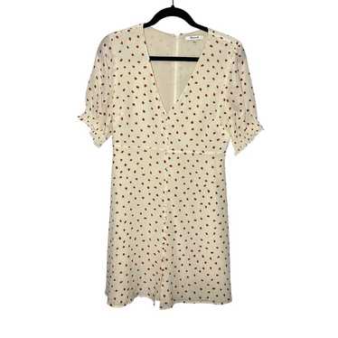 Madewell Silk Clover Button-Front Dress in Fresh S