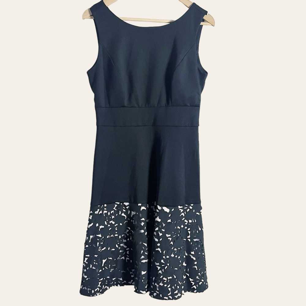 Sangria Black Sleeveless Bateau Neck Cut Out Lace… - image 1