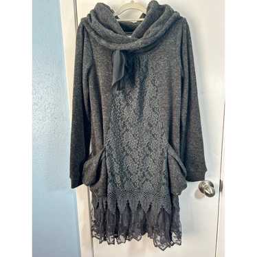 Anthropologie Ryu Dress Green Goblincore Cowl Nec… - image 1