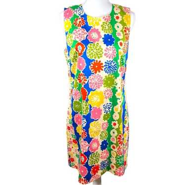 Julie Brown Multicolor Mod Floral Print Sleeveles… - image 1