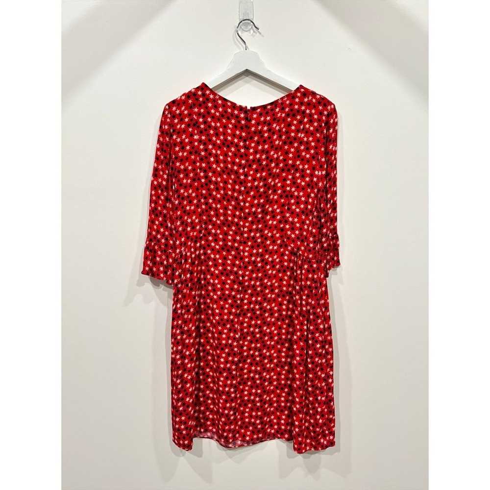 Boden Hyacinth Dress Red Printed 3/4 Flare Sleeve… - image 11