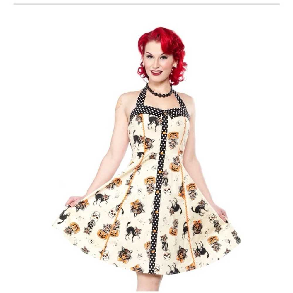 Sourpuss Black Cats Peggy Dress SZ L - image 1