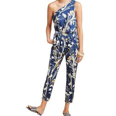 Anthropologie Maeve L Keaton One Shoulder Jumpsuit