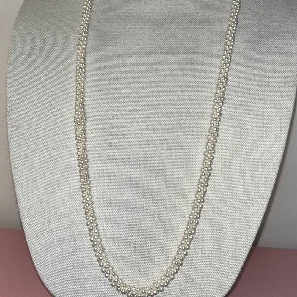 Vintage costume Pearl beaded necklace - image 2