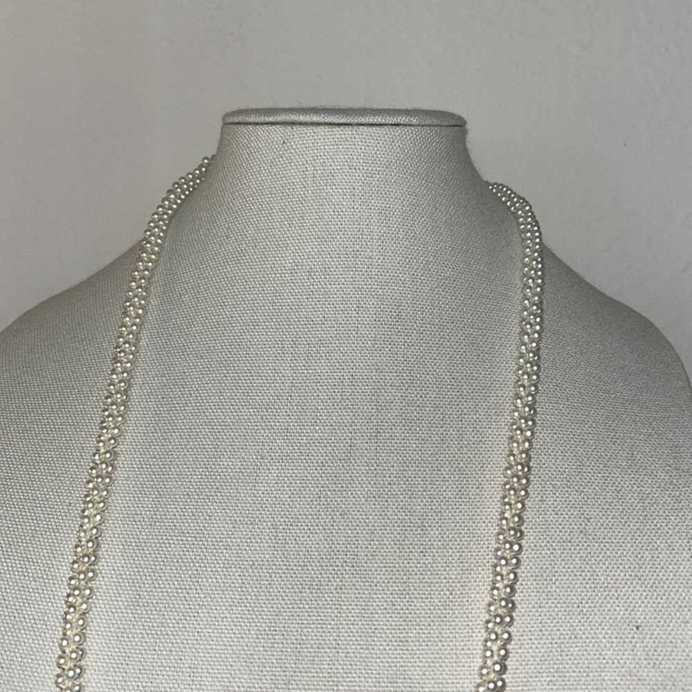 Vintage costume Pearl beaded necklace - image 3