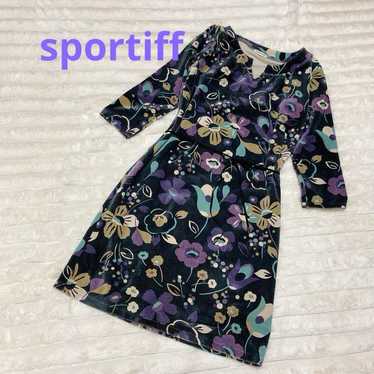 Sportiff classic velour floral dress S - image 1