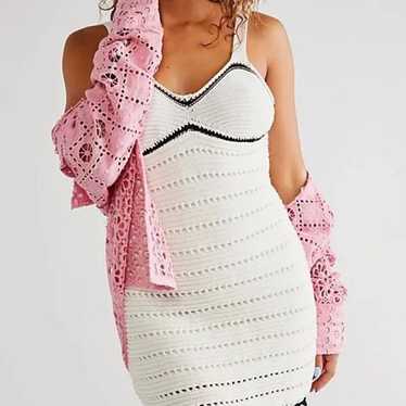 Free People Devvy Crochet Dress Mini in Ecru - image 1