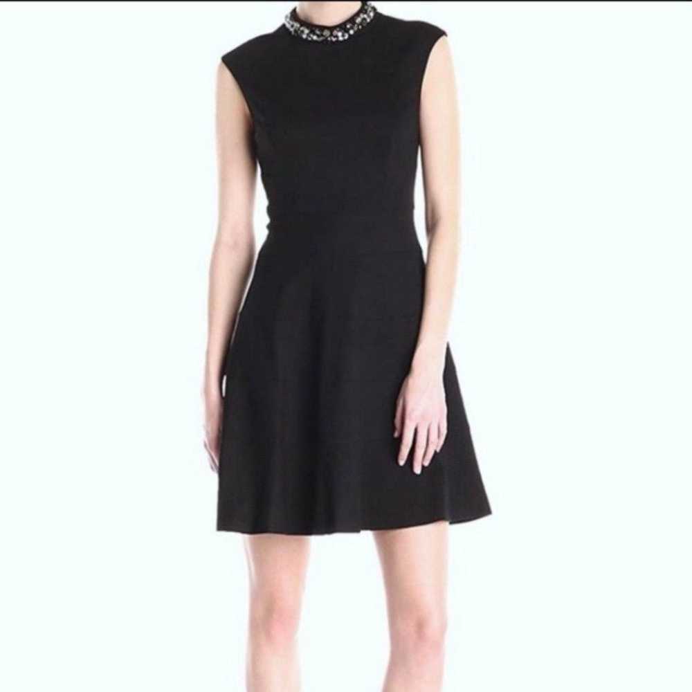 Eliza J | Embellished Mock Neck Fit & Flare Dress - image 1