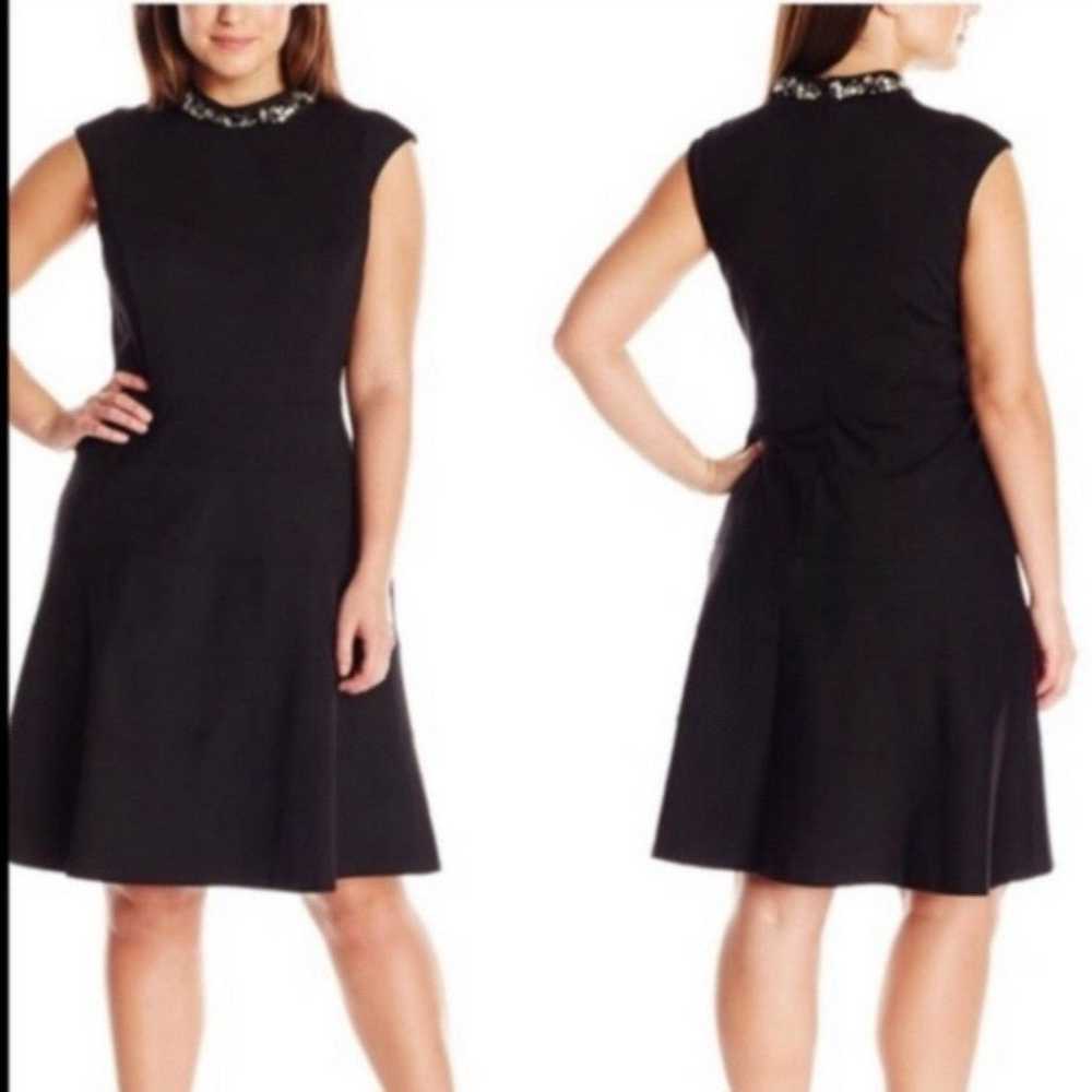 Eliza J | Embellished Mock Neck Fit & Flare Dress - image 2