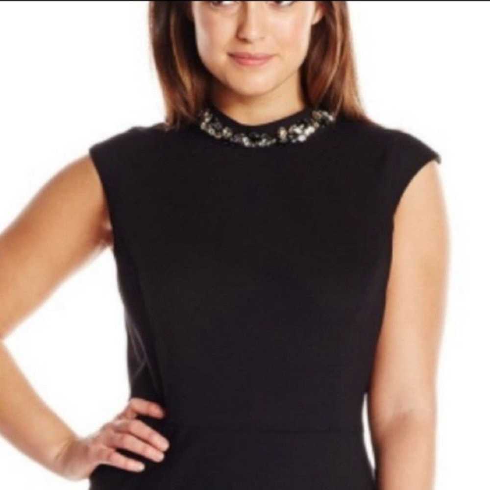 Eliza J | Embellished Mock Neck Fit & Flare Dress - image 3