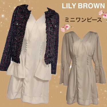 Lily Brown Wrap Mini Dress - image 1