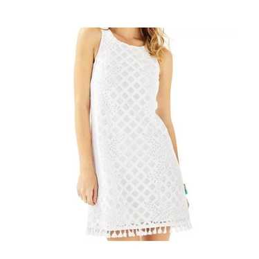 LILLY PULITZER White Marquette Shift Dress Crochet