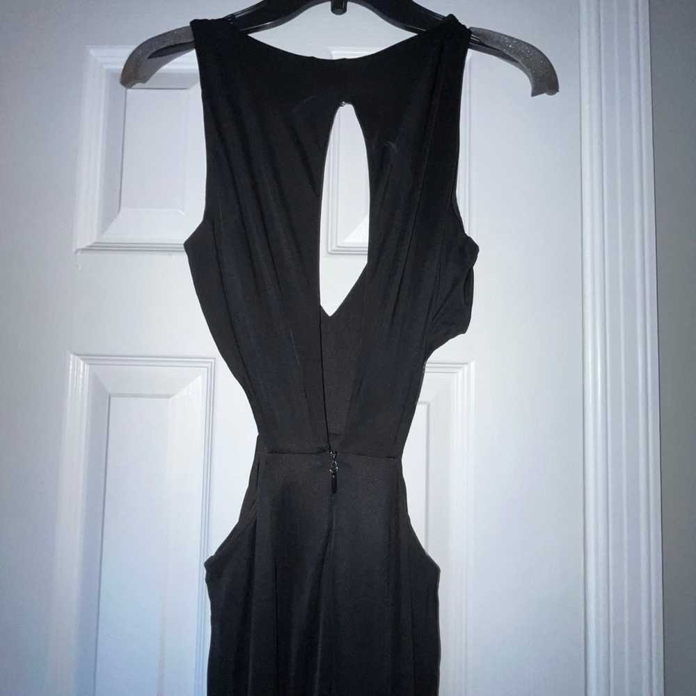 BCBGMAXARIA Black Valentina V-neck Cut-out Waist … - image 11