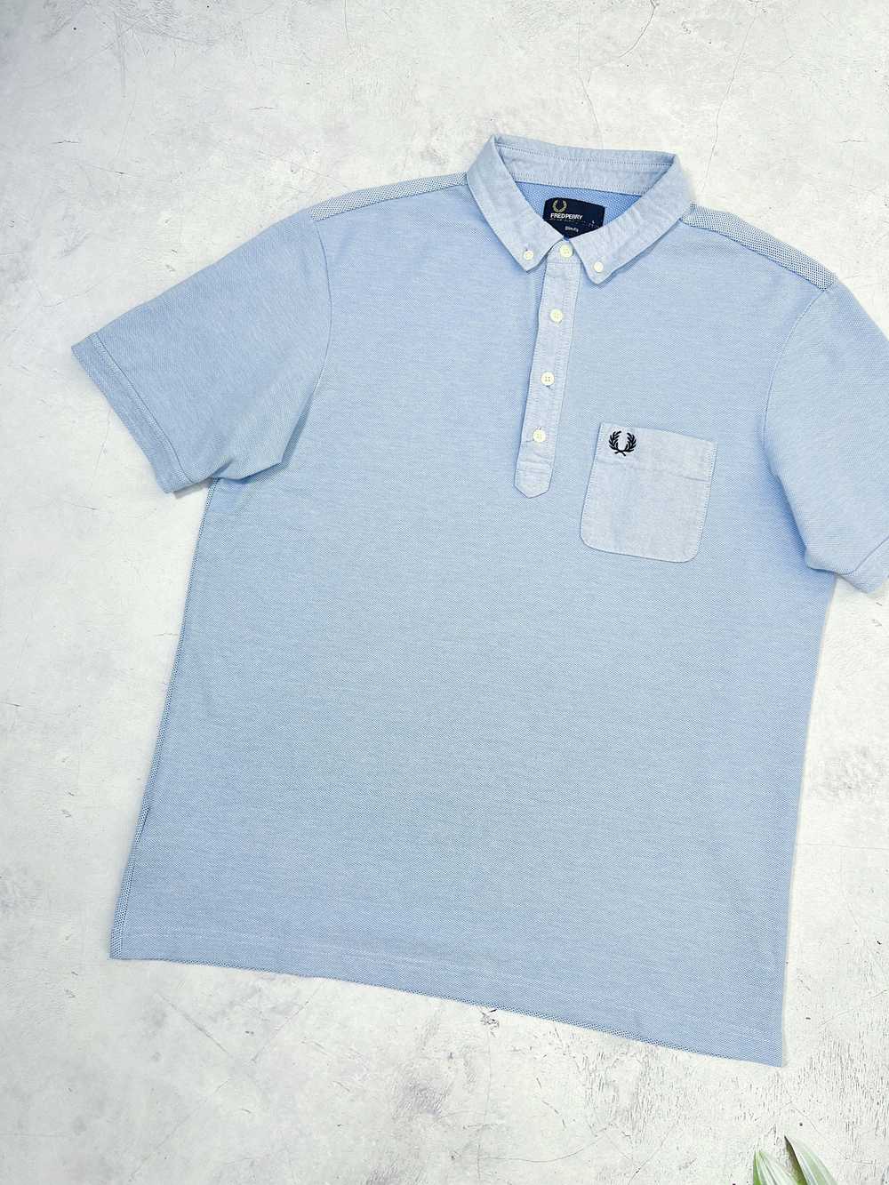 Fred Perry Fred Perry Polo T-Shirt Light Blue Sli… - image 2