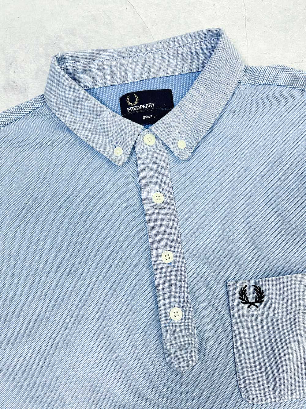 Fred Perry Fred Perry Polo T-Shirt Light Blue Sli… - image 3