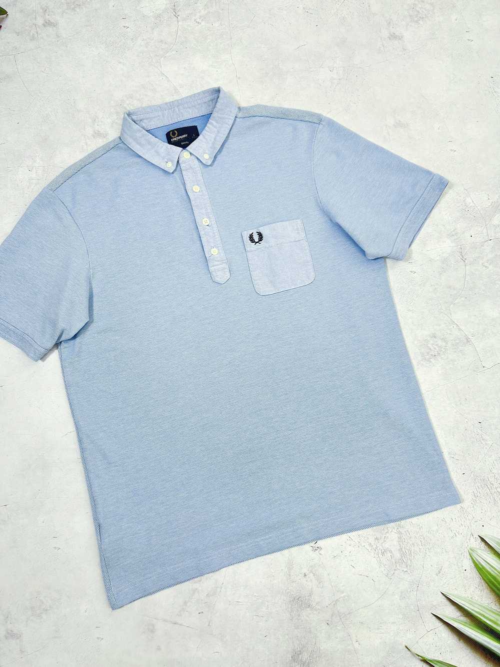 Fred Perry Fred Perry Polo T-Shirt Light Blue Sli… - image 4