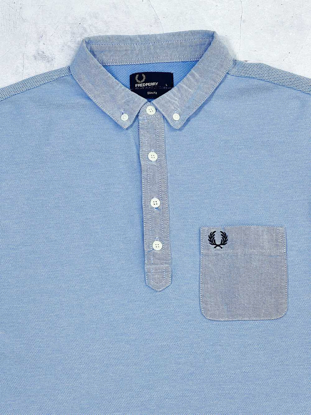 Fred Perry Fred Perry Polo T-Shirt Light Blue Sli… - image 5