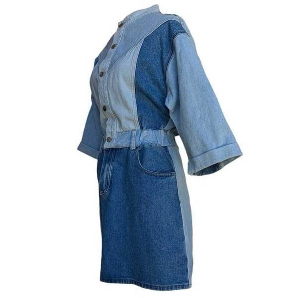 Driftwood Blue Denim Fabric Mini Dress Bianca  Co… - image 11