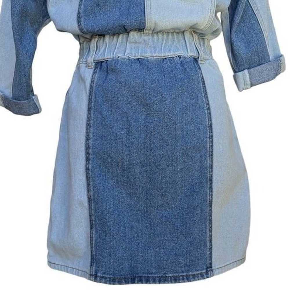 Driftwood Blue Denim Fabric Mini Dress Bianca  Co… - image 7