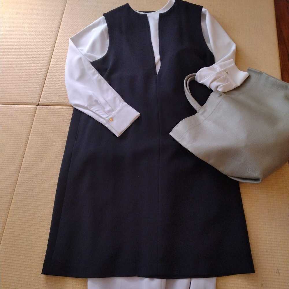 UNTITLED Sleeveless Navy Dress Size 4 Tall - image 1