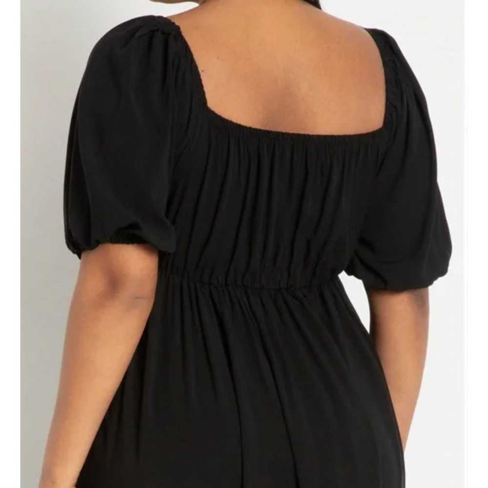 New! ELOQUII black tie front maxi dress plus size… - image 5