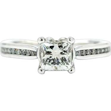 .77ctw Princess Cut Diamond Engagement Ring in Whi