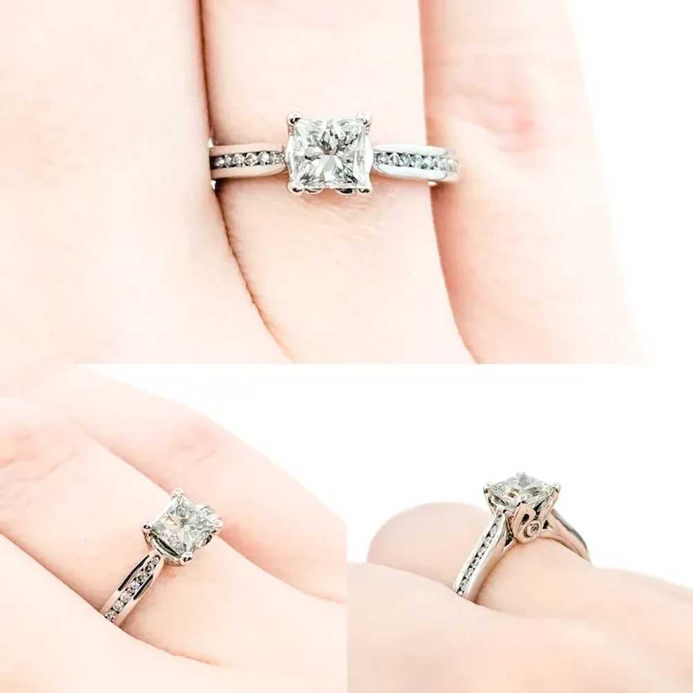 .77ctw Princess Cut Diamond Engagement Ring in Wh… - image 2