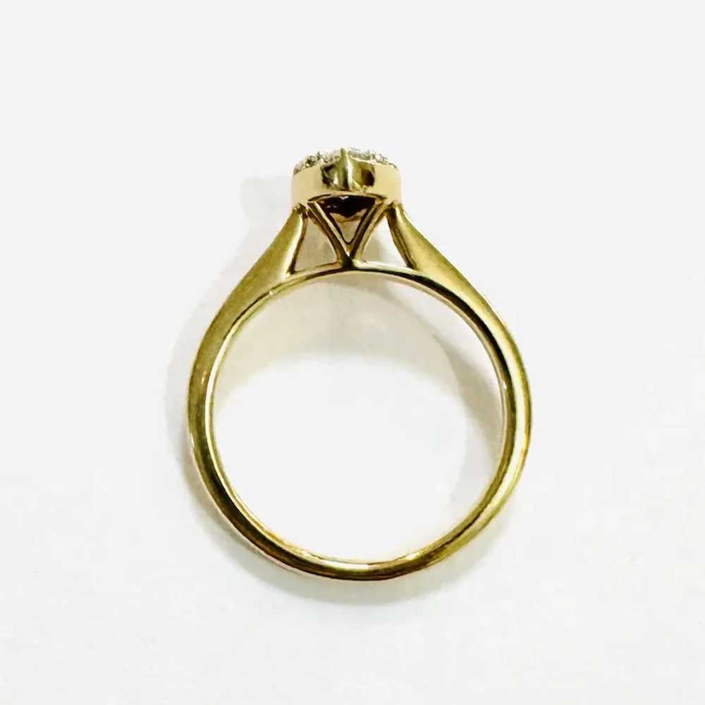 Vintage MCM Natural Diamond Solid 10k Yellow Gold… - image 4