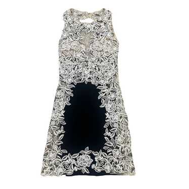 JVN by Jovani Lace Overlay Black Formal Dress, Coc