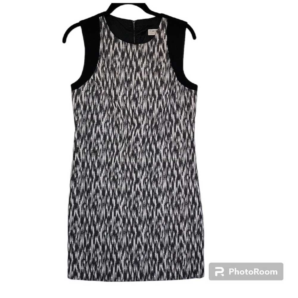 Trina Turk Blane Sleeveless Black White Ikat Dres… - image 1