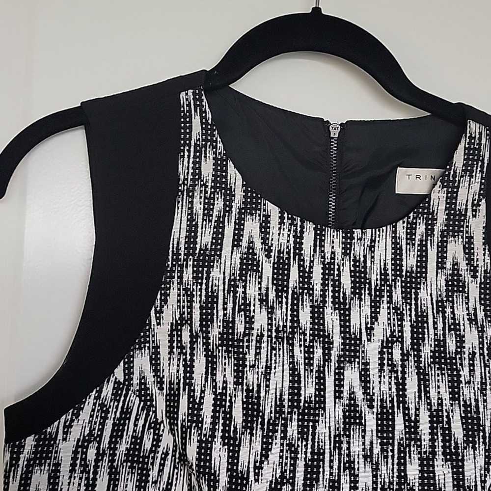 Trina Turk Blane Sleeveless Black White Ikat Dres… - image 4