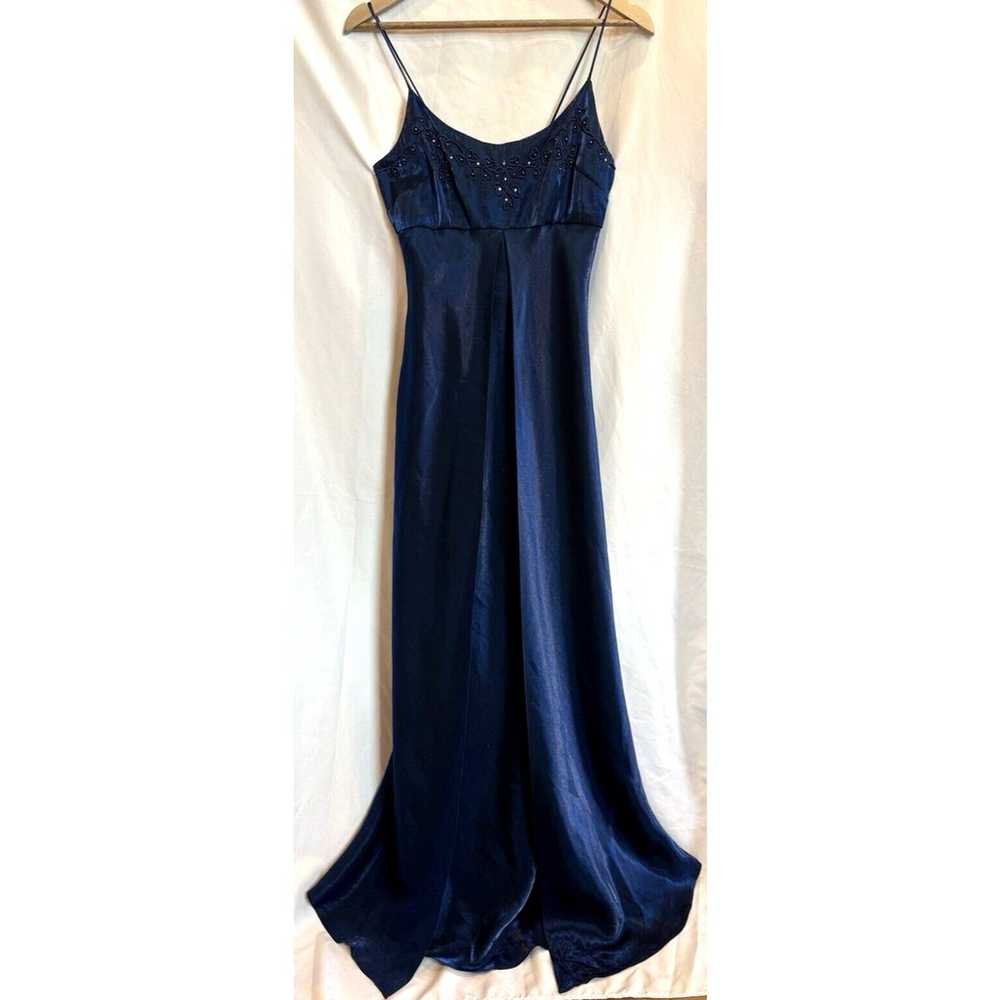 NIGHT WAY Dress Small 5/6 Formal Maxi Satin Sash … - image 1