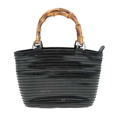 Gucci Bamboo Black Leather Handbag (Pre-Owned) - image 1