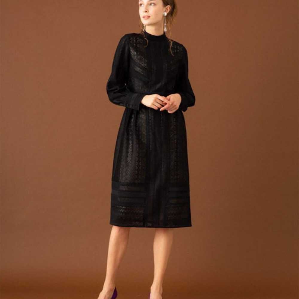 UNITED TOKYO Lace Long-Sleeve Dress Black - image 3