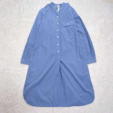 MHL Long Sleeve Dress Shirt Dress Cotton Linen Bl… - image 1